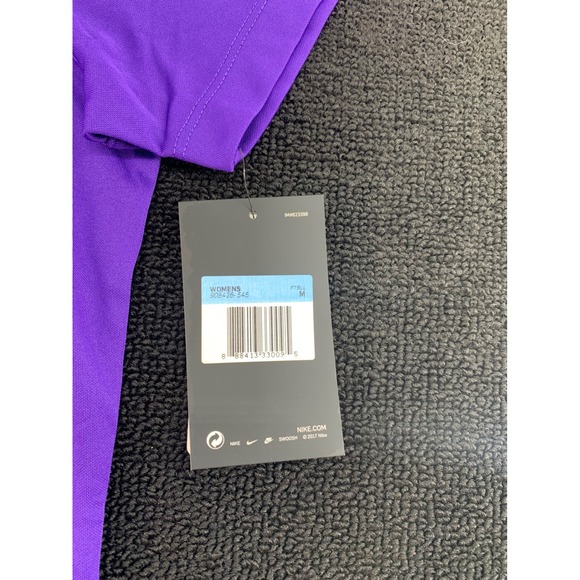 Nike Dri-Fit Purple Alabama Crimson Tide A‎ Logo Womens Polo Shirt Size M - Picture 8 of 8